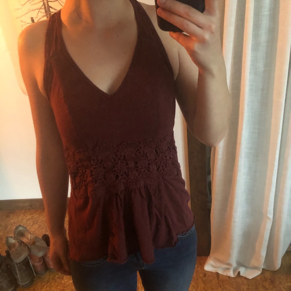 Cute Maroon Tank Top